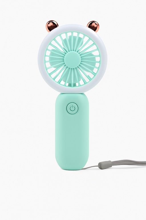 Portable USB Mini Hand Fan with LED Light