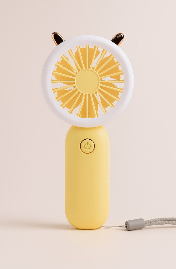 Portable USB Mini Hand Fan with LED Light