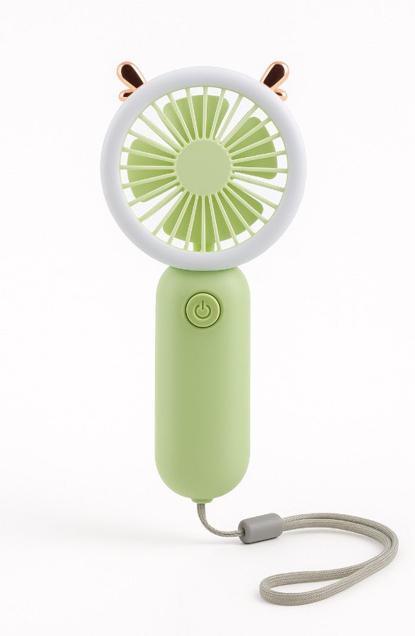 Portable USB Mini Hand Fan with LED Light