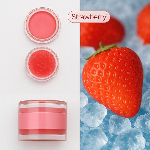 Strawberry Lip Scrub and Lip Balm Set